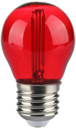 V-TAC LED izzó filament COG E27 G45 2W piros kisgömb - 217413 (217413)
