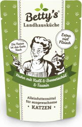 Betty's Tasakos macskatáp - Csirke és borjúhús borágóolajjal - 100 g