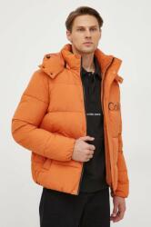 Calvin Klein Jeans rövid kabát férfi, narancssárga, téli - narancssárga L - answear - 50 990 Ft