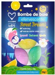 Easy Care 3 Bombe de Baie Efervescente Pentru Copii Swett Dreams, 3x50 g