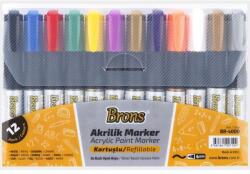 Brons Set 12 Markere Acrilice Multicolore Brons