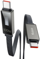 Mcdodo CA-4470 USB-C-USB-C kábel kijelzővel 100 W 1, 2 m (fekete)