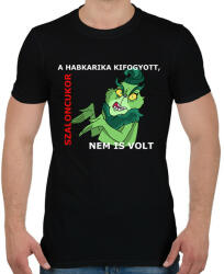 printfashion A habkarika kifogyott, szaloncukor nem is volt - Férfi póló - Fekete (15125579)