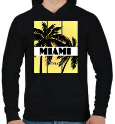 printfashion Miami - Férfi kapucnis pulóver - Fekete (4390959)