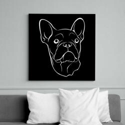 printfashion Francia bulldog - Vászonkép - Fekete (6645615)