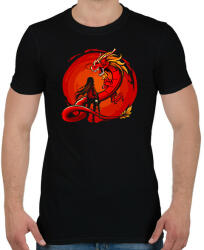 printfashion Dragon - Férfi póló - Fekete (15099071)