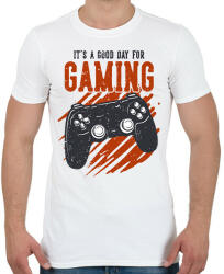 printfashion gamer - Férfi póló - Fehér (13716373)