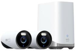 Eufy Kit supraveghere video eufyCam E330 (Professional), Rezolutie 4K, AI, Supraveghere 24/7, HomeBase 3 + 2 camere video, Alb (E8601321)