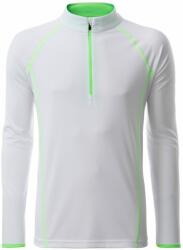 James & Nicholson (Daiber) Férfi funkcionális hosszú ujjú felső JN498 - Fehér / világoszöld | M (1-JN498-1752366)