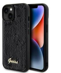GUESS Husa Guess Sequin Script Logo pentru iPhone 15 Plus Negru (GUHCP15MPSFDGSK)