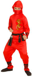 Widmann Costum Ninja dragon - 128 cm, roşu (1336) Costum bal mascat copii