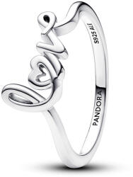 Pandora Kézzel írt szerelmi ezüst gyűrű - 193058C00-48 (193058C00-48)