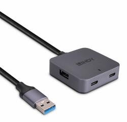 Lindy Cablu activ prelungitor USB 3.2 cu HUB 2 x USB-A + 2 x USB type C T-M 5m, Lindy L43388 (L43388)