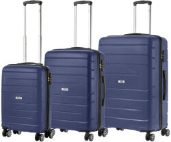 TravelZ Big Bars kék 4 kerekű 3 részes bőrönd szett (Big-Bars-szett-kek)