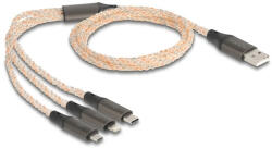 Delock USB RGB töltő kábel 3 az 1-ben A-típus - Lightning / Micro USB / USB Type-C 1, 20 m (88158)