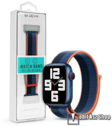 DEVIA NYLON WOVEN okosóra szíj - KÉK - szövet, tépőzáras - APPLE Watch Series 1/2/3 38mm / 4/5/6/SE 40mm / 7/8/9 41mm