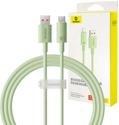 Baseus Cablu de incarcare rapida Baseus USB la USB-C Habitat Series 1m 100W (verde) P10360203631-00