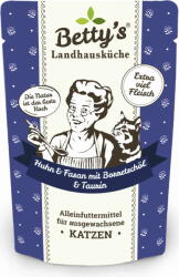 Betty's Tasakos macskatáp - Csirke és fácán borágóolajjal - 100 g