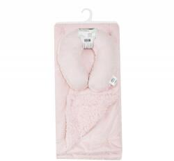 Mother's Choice Set cadou bebelusi cu pernuta calatorie si paturica pufoasa roz (IT4607) - krbaby Lenjerii de pat bebelusi‎, patura bebelusi