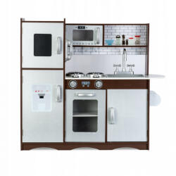 RicoKids Bucatarie retro din lemn pentru copii Ricokids 7833 - Alb (EDI7833) Bucatarie copii
