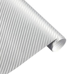 ART Rola folie carbon 3D Argintie cu tehnologie de eliminare a bulelor de aer 10mx1.5m Cod: CF-10S (020322-8)