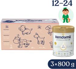 Kendamil Premium 3 HMO+ 2, 4 kg (3 × 800 g), kreatív ajándékcsomagolás