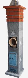 KaminHorn Coș de fum ceramic - Cărămiziu Diametru 250 mm Inaltime 4 m (KHPCD250X4M)