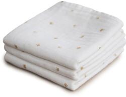 Mushie Muslin Diapers scutece textile Crowns 3 buc