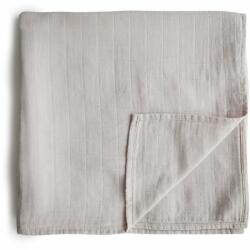 Mushie Muslin Swaddle Blanket Organic Cotton păturică de înfășat Fog 120x120cm 1 buc Lenjerii de pat bebelusi‎, patura bebelusi