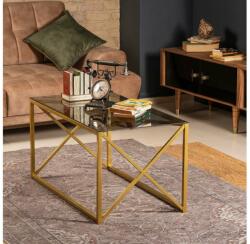 ASIR GROUP Kávésasztal ILIOMAR 46, 6x94 cm arany/fekete 541HDL1225 (AS1605)