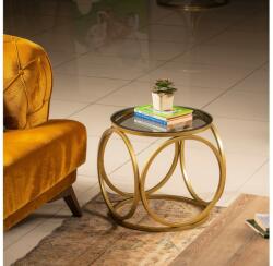 Asir Kisasztal MIMO 40x40 cm arany/fekete 541HDL1228 (AS1592)