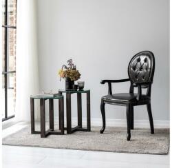 Asir KÉSZLET 2x Kisasztal AMALFI átm. 40 cm fenyő/átlátszó 552NOS1455 (AS1596)