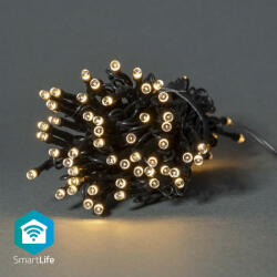 Nedis SmartLife Dekoratív LED | Húr | Wi-Fi | Meleg Fehér | 50 LED's | 5.00 m | Android / IOS (WIFILX01W50)