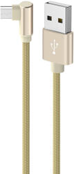 BOROFONE BX26 Express USB - Micro USB kábel döntött fejjel 2.4A 1m arany