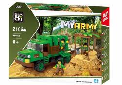 Klocki BLOCKI Joc constructie, My Army, Camion militar in jungla, 210 piese Blocki RB26989 (RB26989)