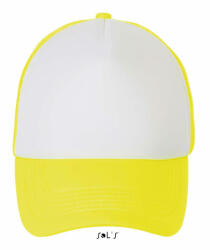 SOL'S Uniszex sapka SOL'S SO01668 Sol'S Bubble - Five panel Mesh Cap -Egy méret, White/Neon Yellow