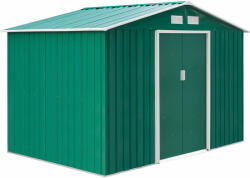 Outsunny kerti ház vaslemezből, 277x191x192cm, zöld