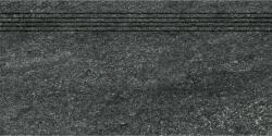 Rako Lépcső Rako Quarzit fekete 30x60 cm matt DCVSE739.1 (DCVSE739.1)