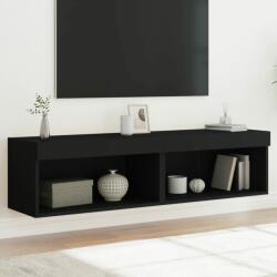 vidaXL 2 db fekete TV-szekrény LED-világítással 60 x 30 x 30 cm (837130)