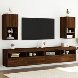 vidaXL 2 db barna tölgyszínű TV-szekrény LED-lámpákkal 30, 5x30x60 cm (837000)