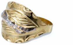 Ékszershop Bicolor vésett arany gyűrű (1211542)