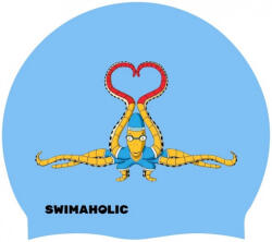Swimaholic Cască de înot swimaholic octopus cap albastru deschis