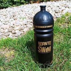 BornToSwim Sticlă de băut sportivă borntoswim shark water bottle negru/auriu