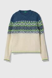 Benetton gyerek gyapjúkeverékből készült pulóver bézs - bézs 122