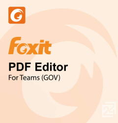 Foxit Corporation Foxit PDF Editor for Teams GOV Windows 1 an ab 1000 User 1 - 9 User (PDFEDTSPL13WIML01-GOV)