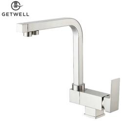 Getwell Harrier-S, 3 utas Konyhai csap, lehajtható hattyúnyakkal vízszűrőkhöz Nikkel színben (GW253N)