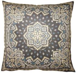 Clayre & Eef Textil párnahuzat - 45x45cm - kék-barna szőnyegminta