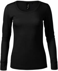 MALFINI Bluză mânecă lungă femei Merino Rise LS - Neagră | 2XL (1600117)
