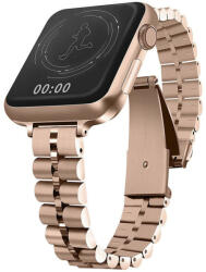 Alphajack Apple Watch szíj 38/ 40/ 41 mm fém női - rosegold (OS-0360)