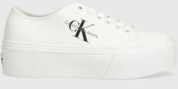 Calvin Klein sportcipő FLATFORM+ CUPSOLE LOW TXT fehér, női, YW0YW01033 - fehér Női 41